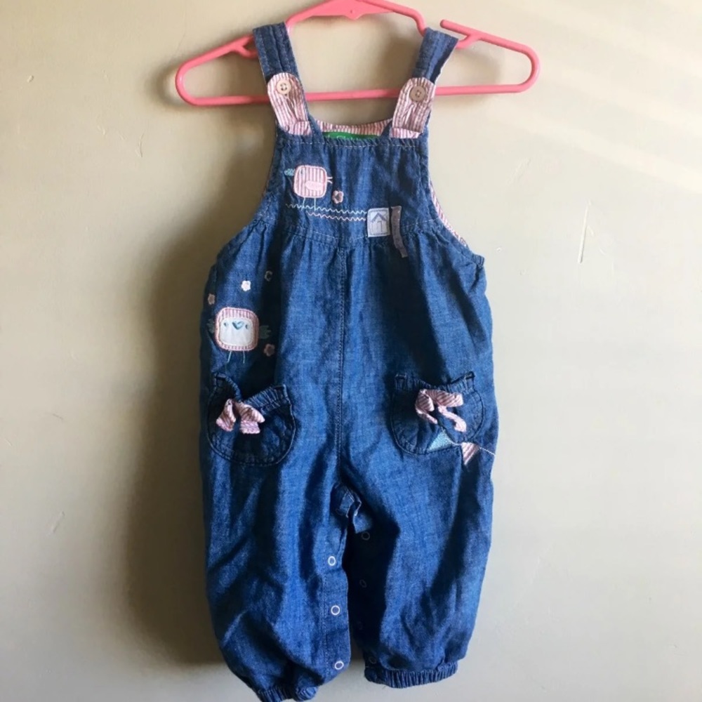 Baby girl denim overalls